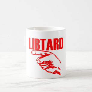 Libtard mugg för 11 uns klassikervit