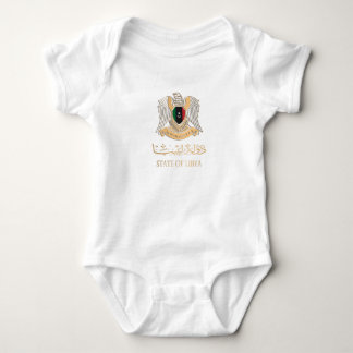 LIBYA FLAGGA PÅ LIBYAN EMBLEM ش ع ا ر ل ي ب ي T SHIRT