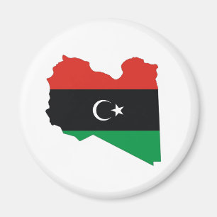libya land flagga karta magnet