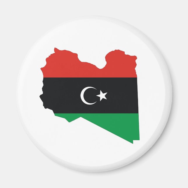 libya land flagga karta magnet (Framsidan)