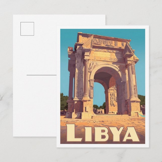 Libya Vintage Resor  Vykort (Fram/baksida)