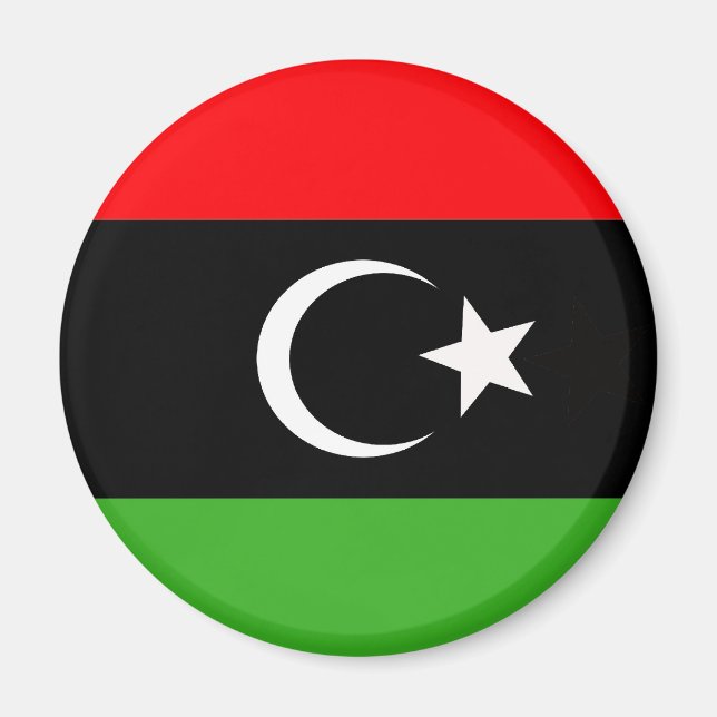 Libyan Rebel Flagga Magnet (Framsidan)