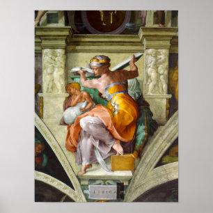 Libyan Sibyl av Michelangelo Poster