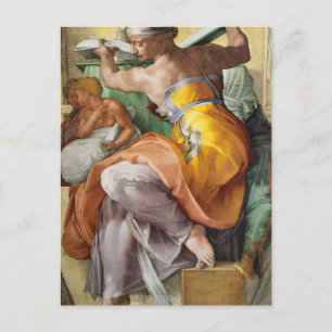 Libyan Sibyl, Sistine Chapel av Michelangelo Helg Vykort
