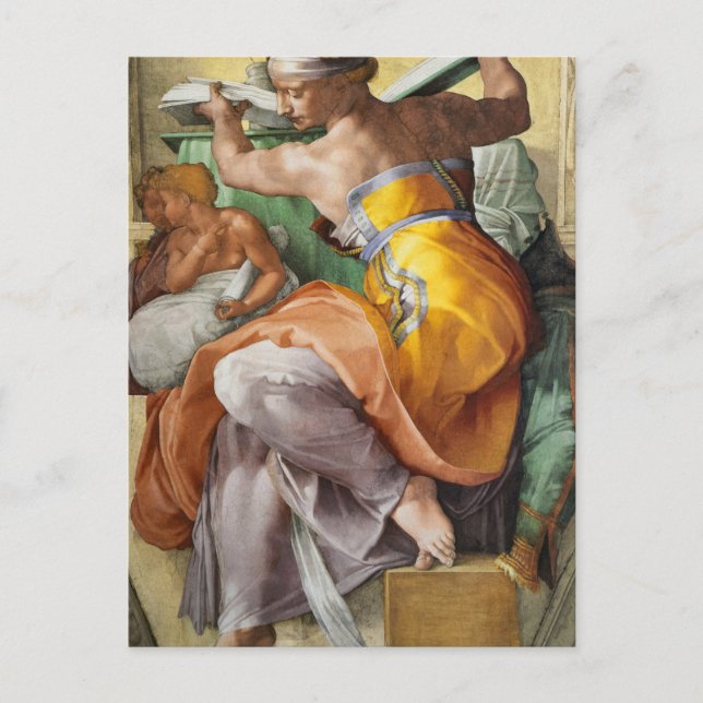 Libyan Sibyl, Sistine Chapel av Michelangelo Helg Vykort (Framsida)