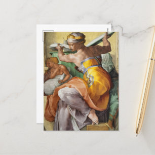 Libyan Sibyl, Sistine Chapel av Michelangelo Helg Vykort