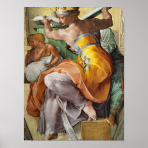 Libyan Sibyl, Sistine Chapel av Michelangelo Poster