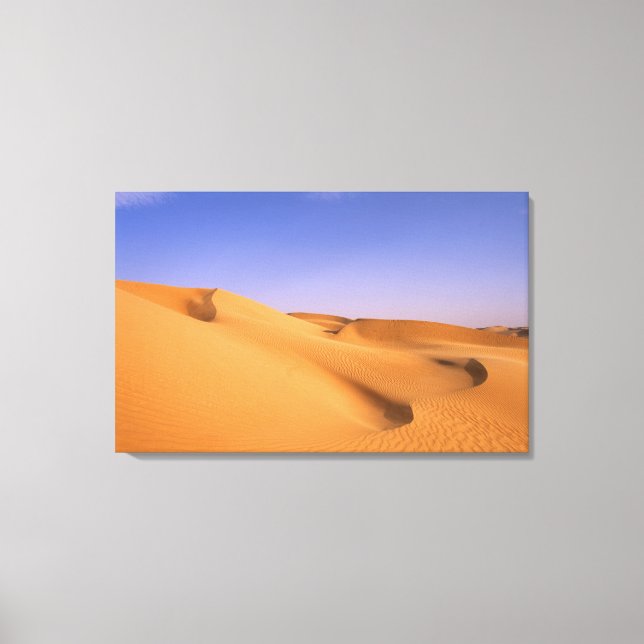 Libyen, Fezzan, Saharaöknen, Erg Murzuq, Sand Canvastryck (Framsida)
