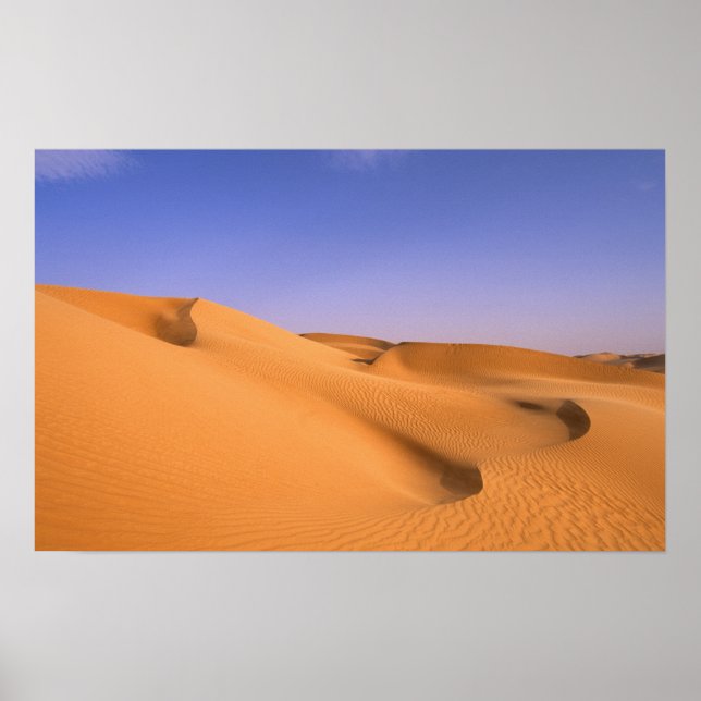 Libyen, Fezzan, Saharaöknen, Erg Murzuq, Sand Poster (Framsidan)