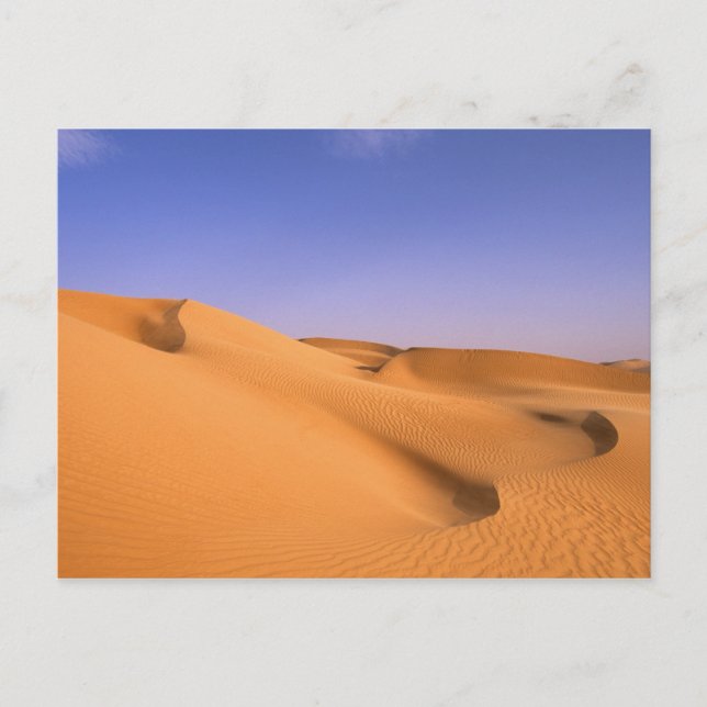 Libyen, Fezzan, Saharaöknen, Erg Murzuq, Sand Vykort (Framsida)