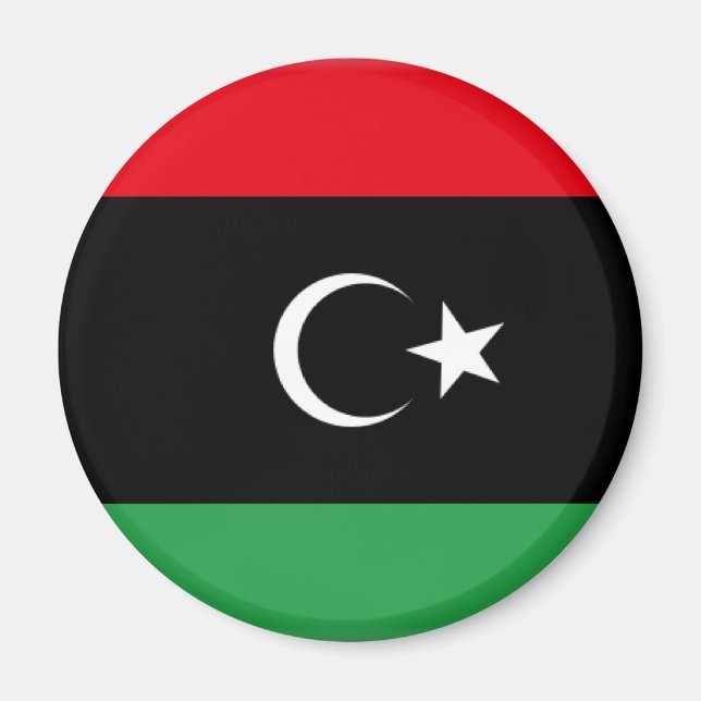 Libyen Flagga 1951 Magnet (Framsidan)