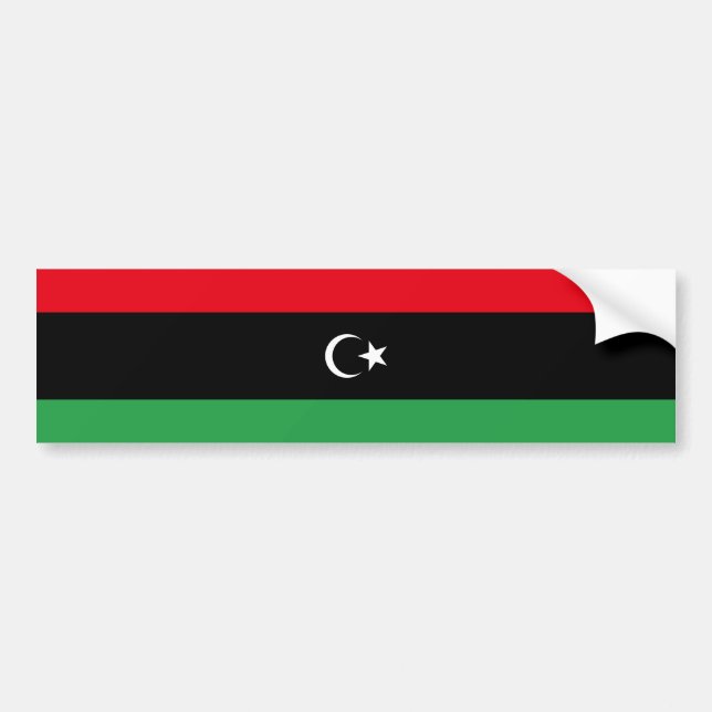 Libyen Flagga Bildekal (Framsidan)