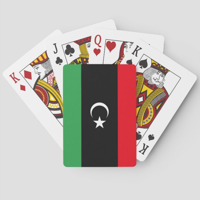 Libyen Flagga Casinokort (Baksidan)