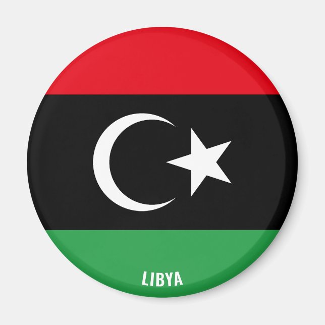 Libyen Flagga Charming Patriotic Magnet (Framsidan)