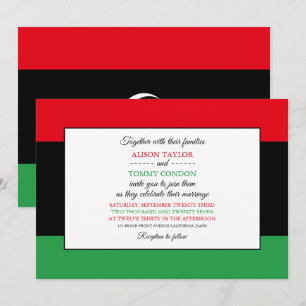 Libyen Flagga, Flagga Libyen Bröllop Inbjudningar