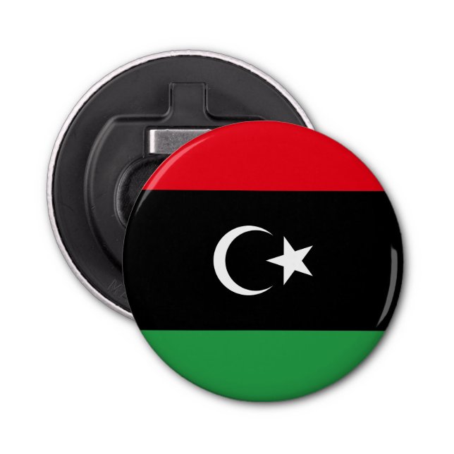 Libyen Flagga Flasköppnare (Framsidan)