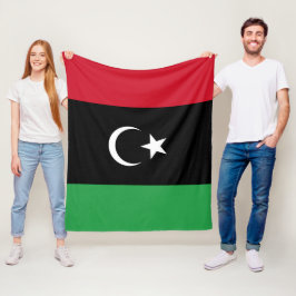 Libyen flagga fleecefilt