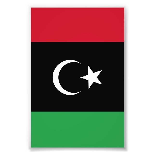 Libyen flagga fototryck (Framsidan)