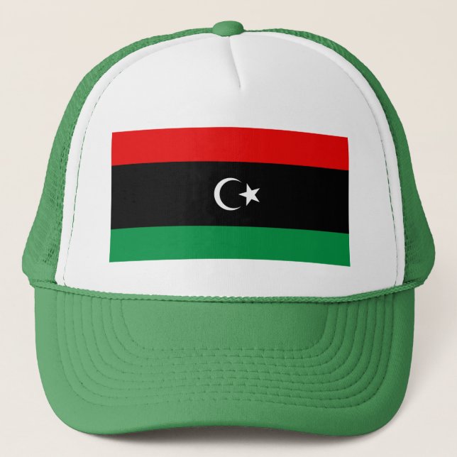 Libyen Flagga Hat Keps (Framsida)