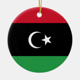 Libyen flagga julgransprydnad keramik