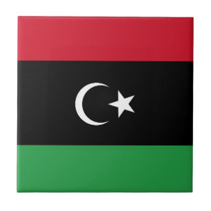 Libyen flagga kakelplatta