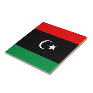 Libyen Flagga keramisk Tile Kakelplatta