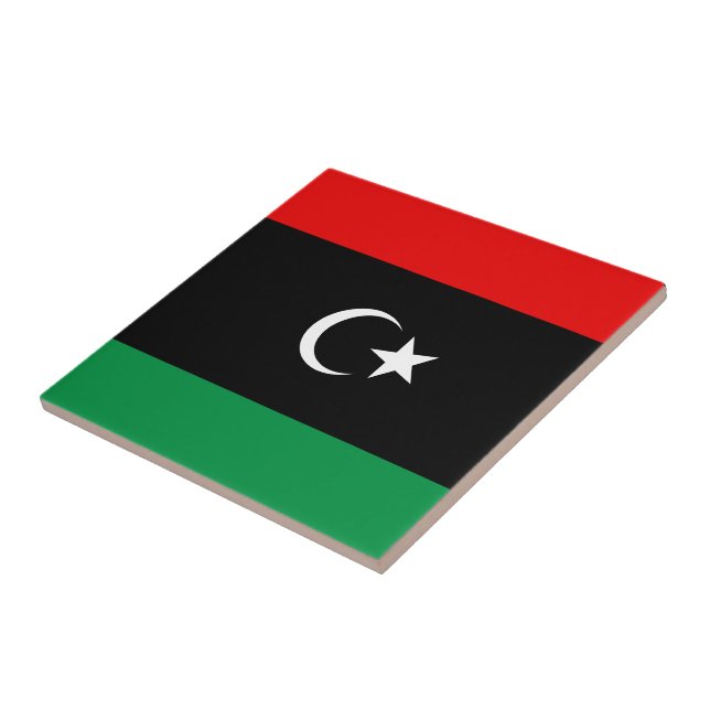 Libyen Flagga keramisk Tile Kakelplatta (Sidan)