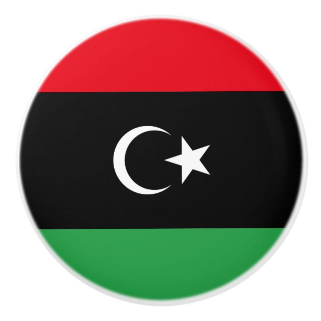 Libyen Flagga Knopp (Framsidan)