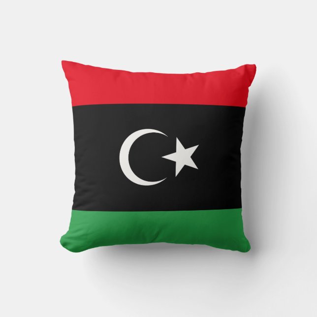 Libyen Flagga Kudde (Framsida)