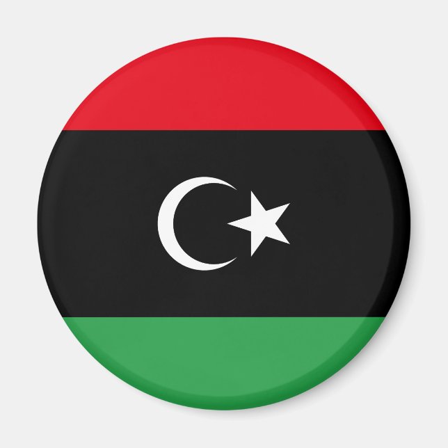 Libyen Flagga Magnet (Framsidan)
