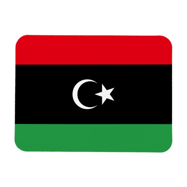 Libyen Flagga Magnet (Horisontell)