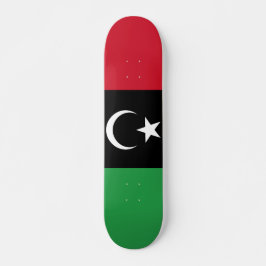 Libyen flagga mini skateboard bräda 18,5 cm