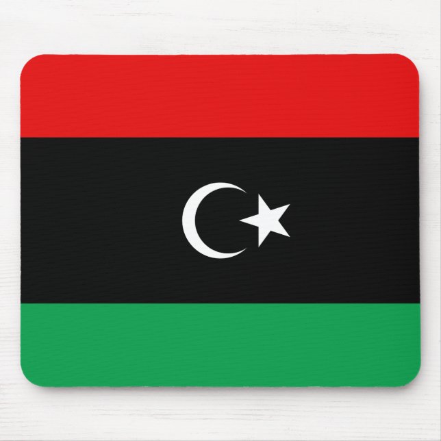Libyen Flagga Mousepad Musmatta (Framsidan)