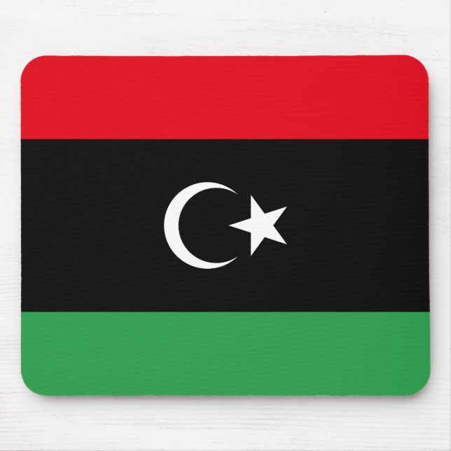 Libyen Flagga Musmatta (Framsidan)