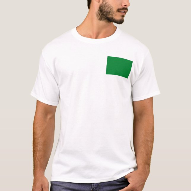 Libyen Flagga och Karta T-Shirt (Framsida)
