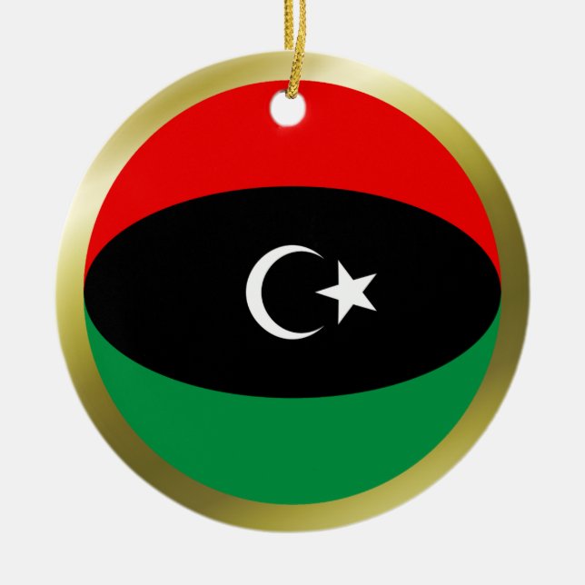 Libyen Flagga Ornament (Framsidan)