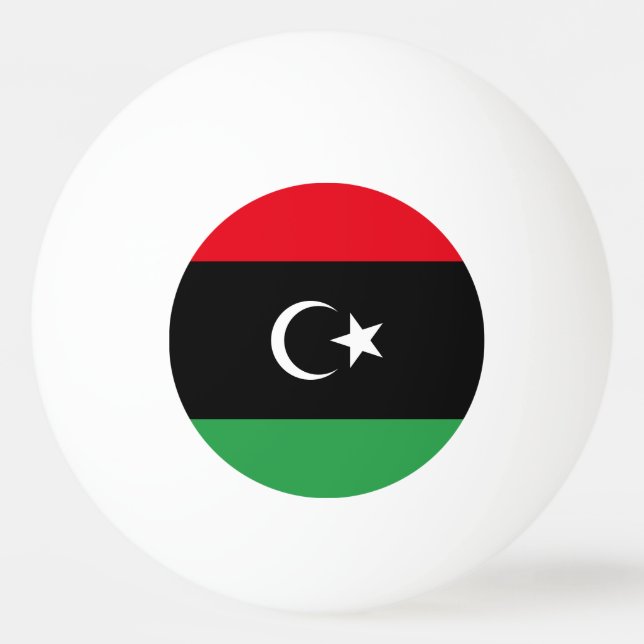 Libyen Flagga Pingisboll (Framsidan)