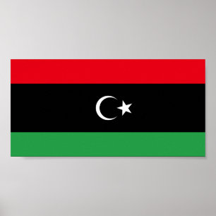 Libyen Flagga Poster