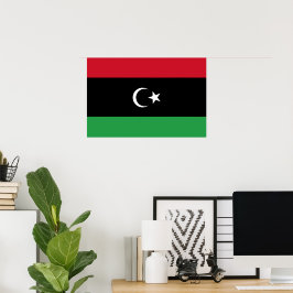 Libyen flagga poster