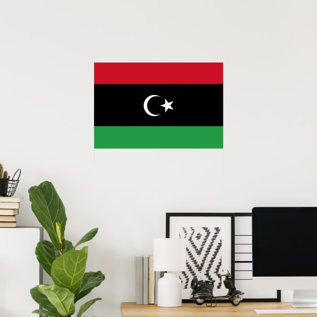 Libyen flagga poster (Hemmakontoret)