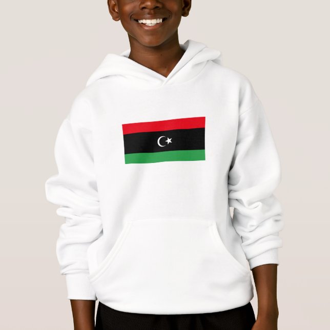 Libyen Flagga T Shirt (Framsida)