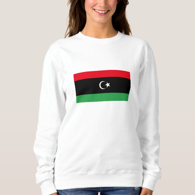 Libyen Flagga T Shirt (Framsida)