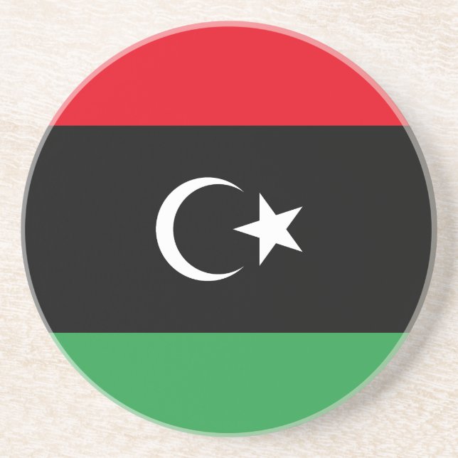 Libyen Flagga Underlägg (Framsidan)