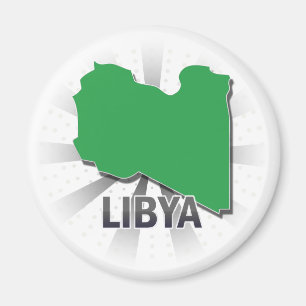Libyen flaggakarta 2,0 magnet