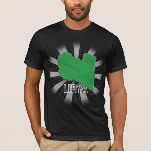 Libyen flaggakarta 2,0 t-shirt (Framsida)