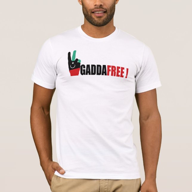 Libyen frigör från Gaddafi - Kadhafi T Shirt (Framsida)