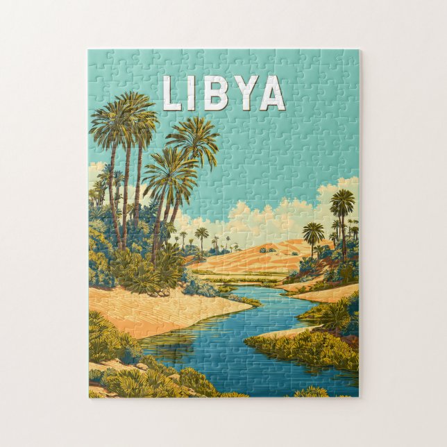Libyen Illustration Resa Konst Vintage Pussel (Vertikal)