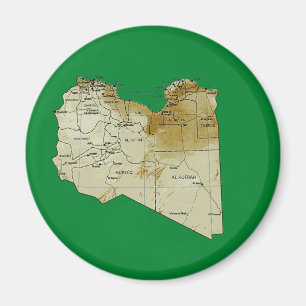 Libyen Karta Magnet