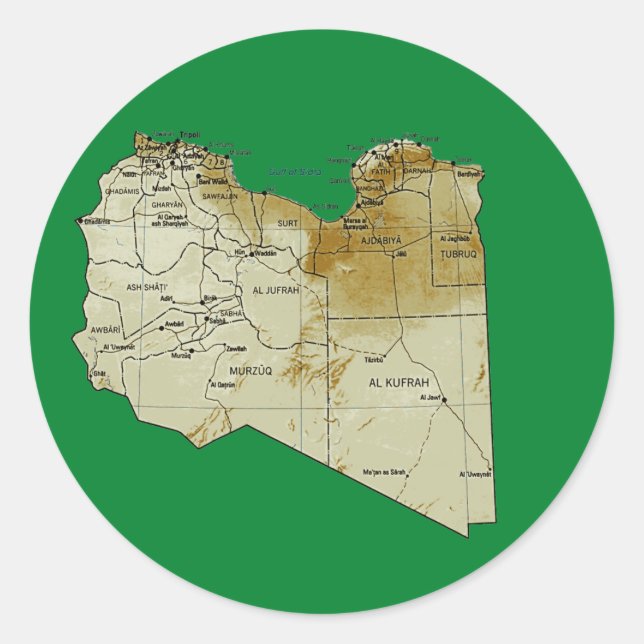 Libyen Klistermärke (Framsida)