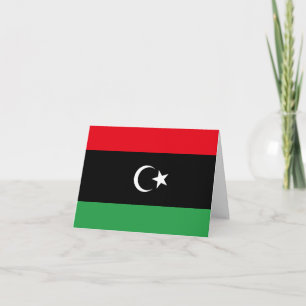 Libyen (Libyen) Flagga Kort